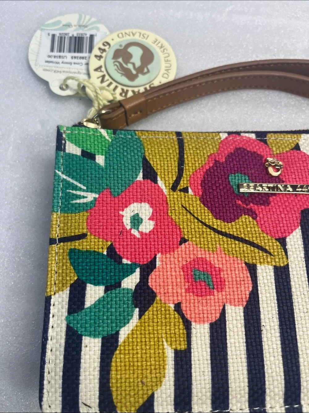 Spartina 449 Multicolor Floral Wristlet NEW